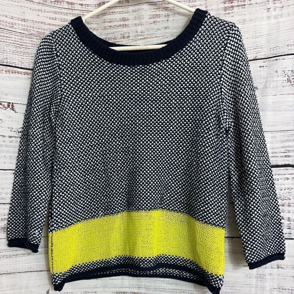Ost sweater Womens size Small knitted colorblock pullover Cotton‎ Nylon Blend